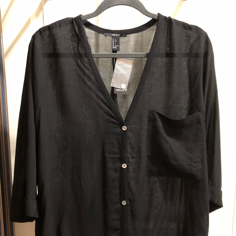 Black sheer Forever 21 Blouse
